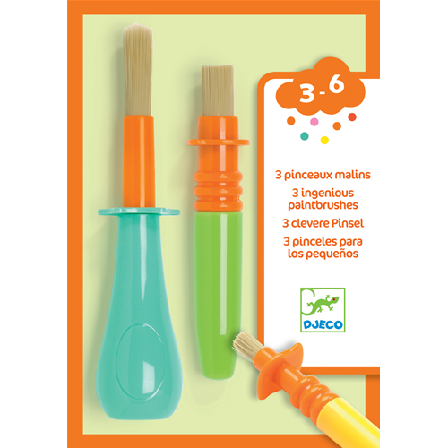 Djeco pennelli salva goccia pittura bambini set 3 pezzi