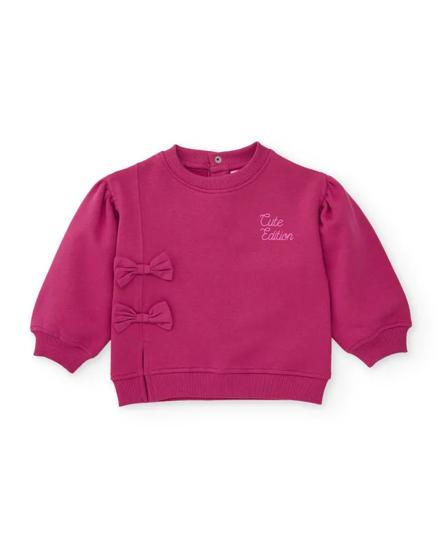 Tuc Tuc Little Ballerina felpa bambina fucsia con fiocchi