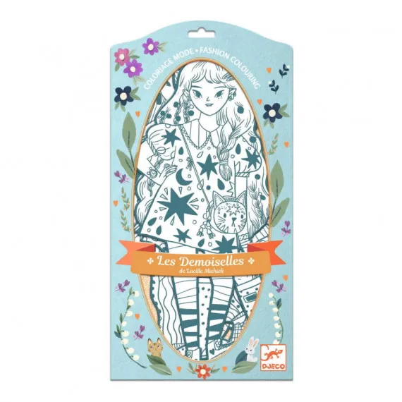 Djeco Angèle & Friends silhouette da colorare 4 sagome bimbi