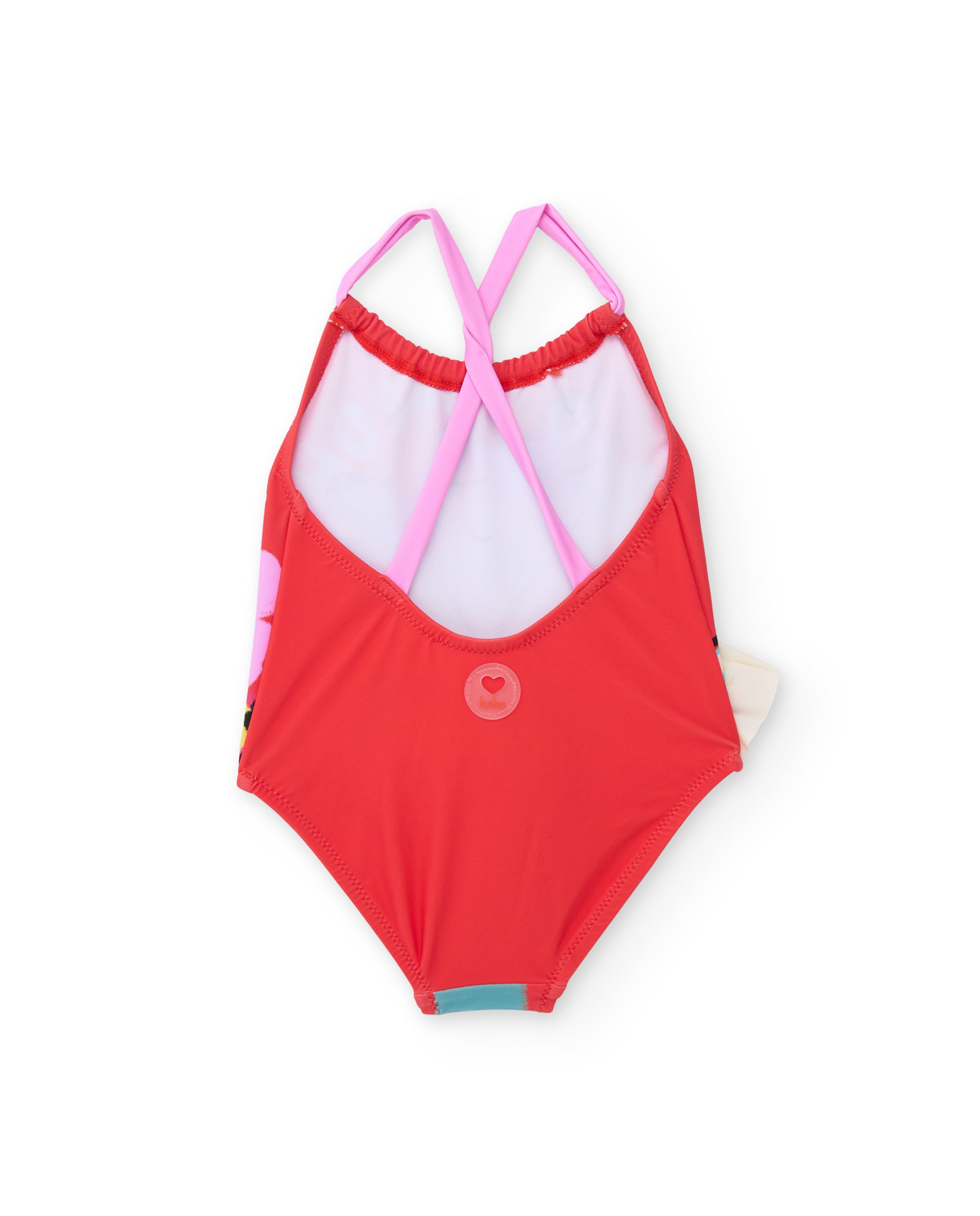 Tuc tuc costume intero bambina rosso con volant