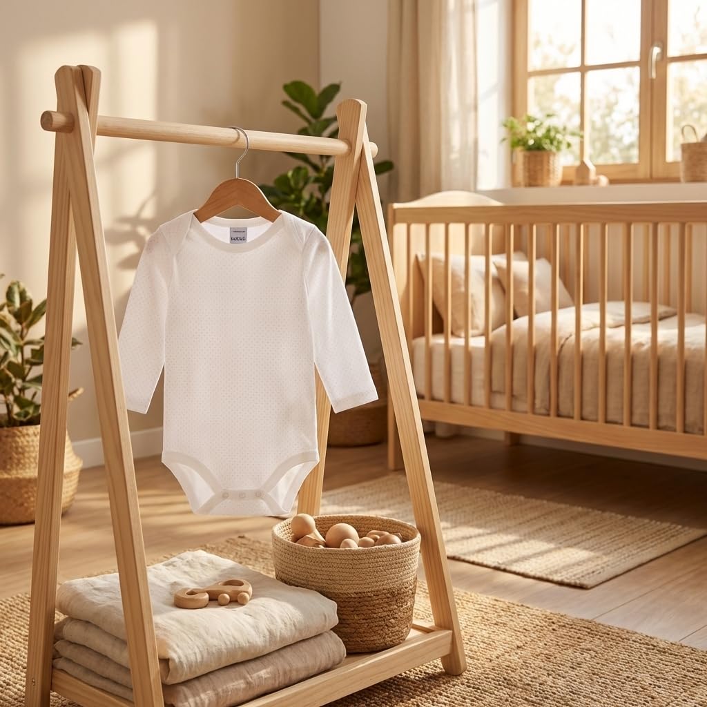 Babidu body incrociato neonato cotone pois maniche lunghe