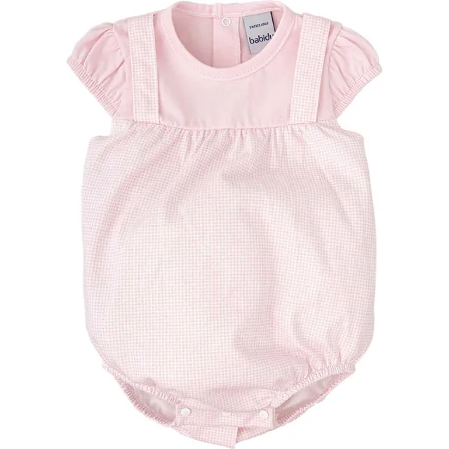 Babidu Salopette Vichy Rosa set 2 anni cotone