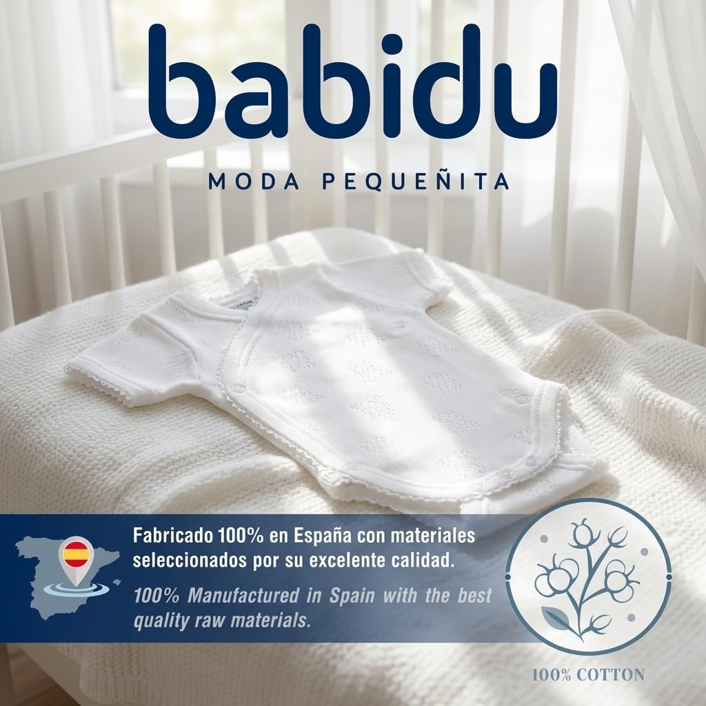 Babidu body incrociato prematuro bianco cotone orsetti