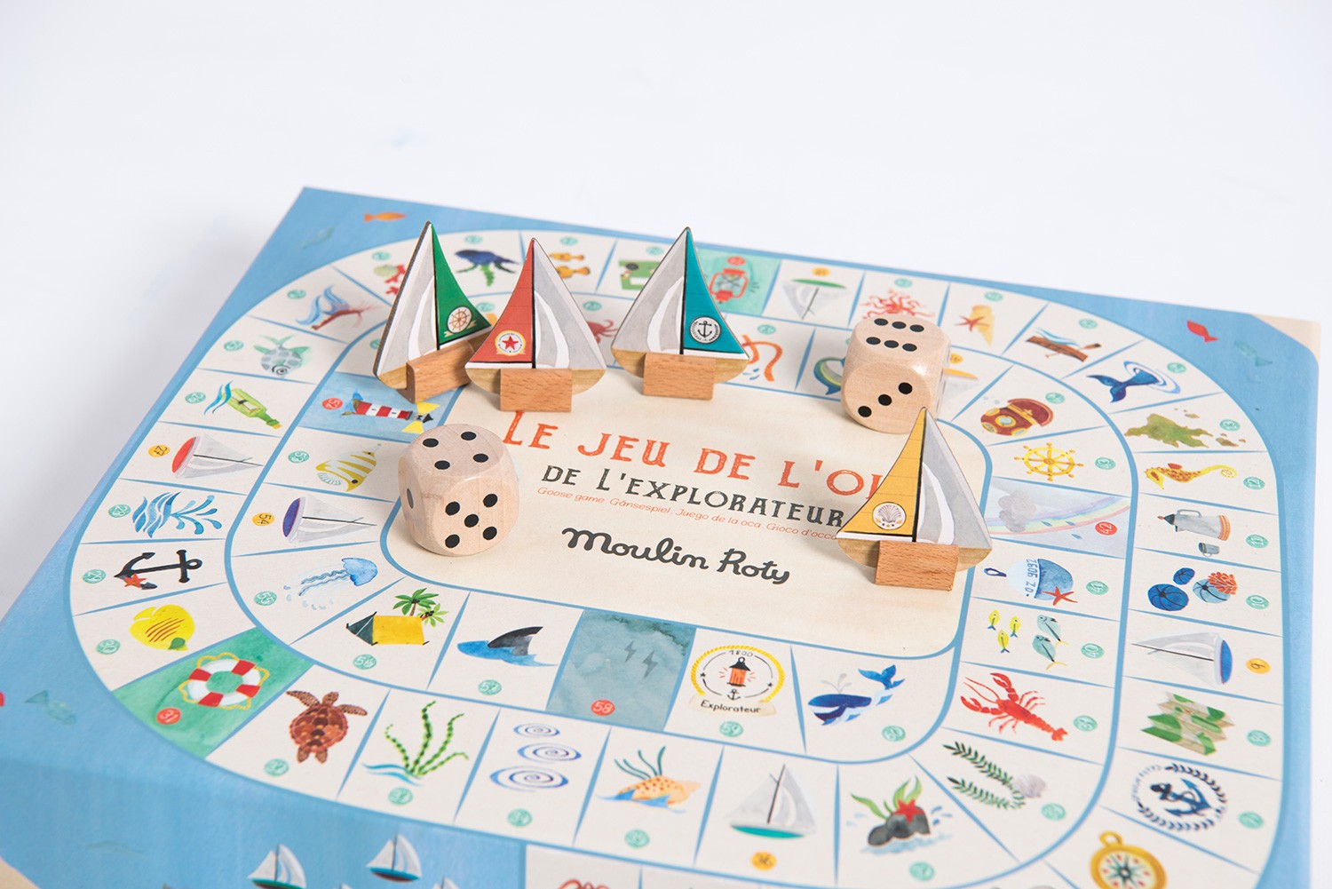 Moulin Roty Le Jardin gioco oca esploratore da tavolo