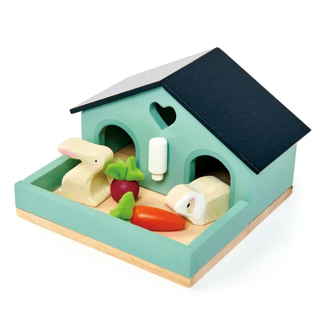 Tender Leaf Set Coniglio e Criceto Casetta Legno