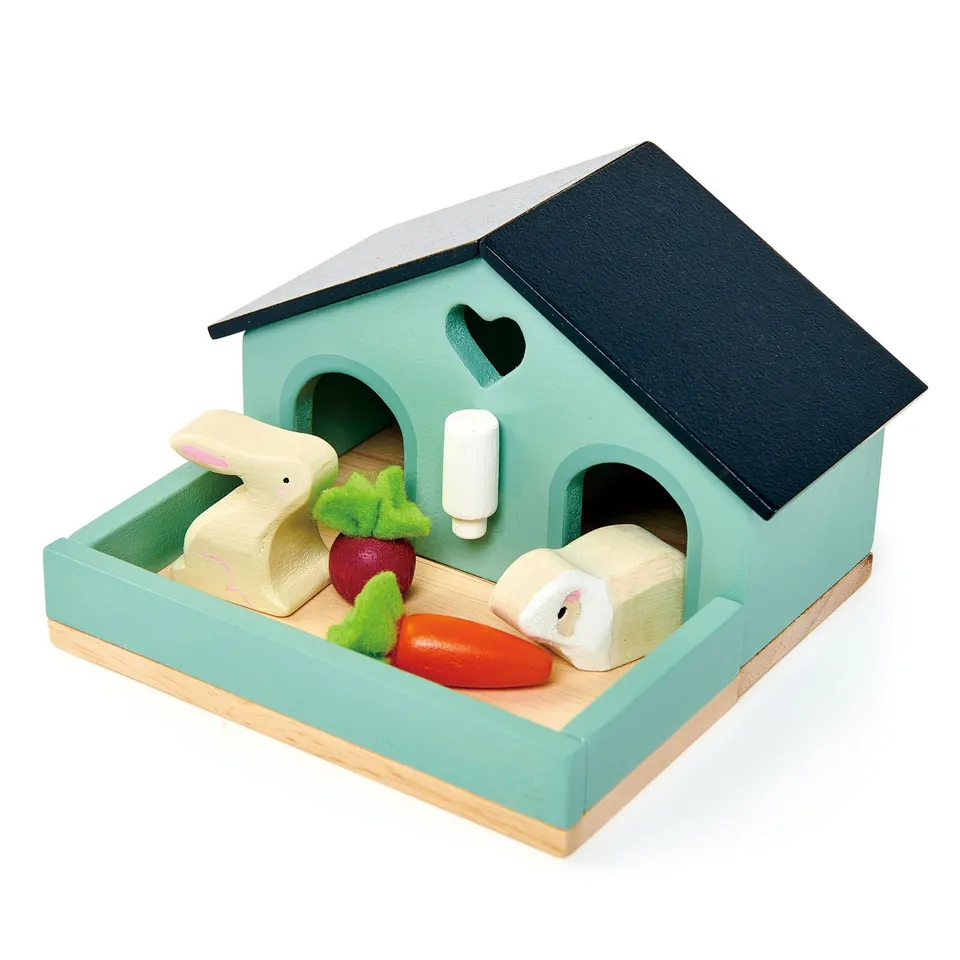 Tender Leaf Set Coniglio e Criceto Casetta Legno