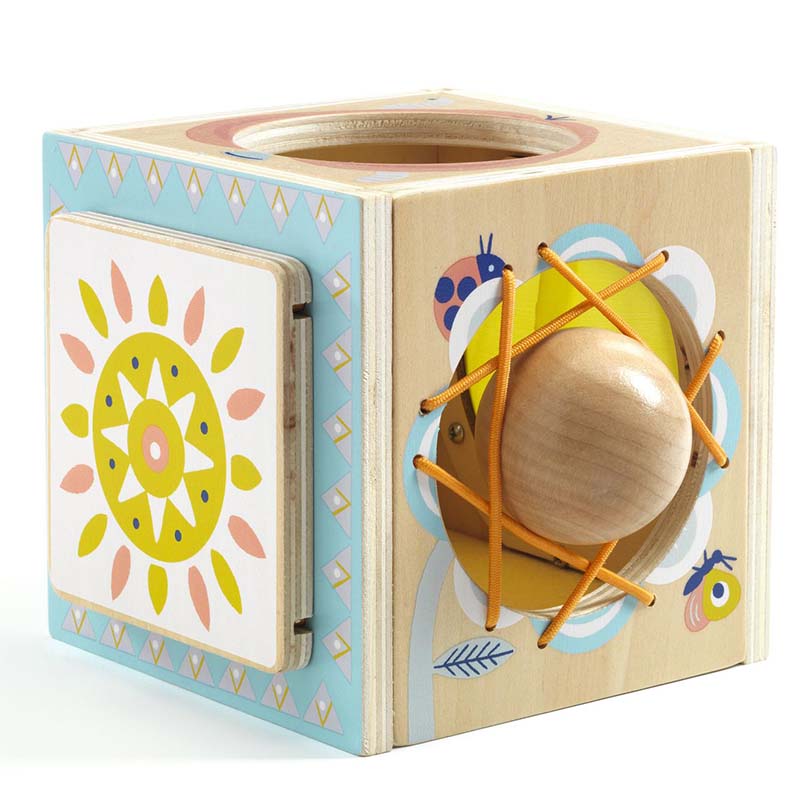Djeco BabyBox scatola permanenza legno 4 fori 10 mesi