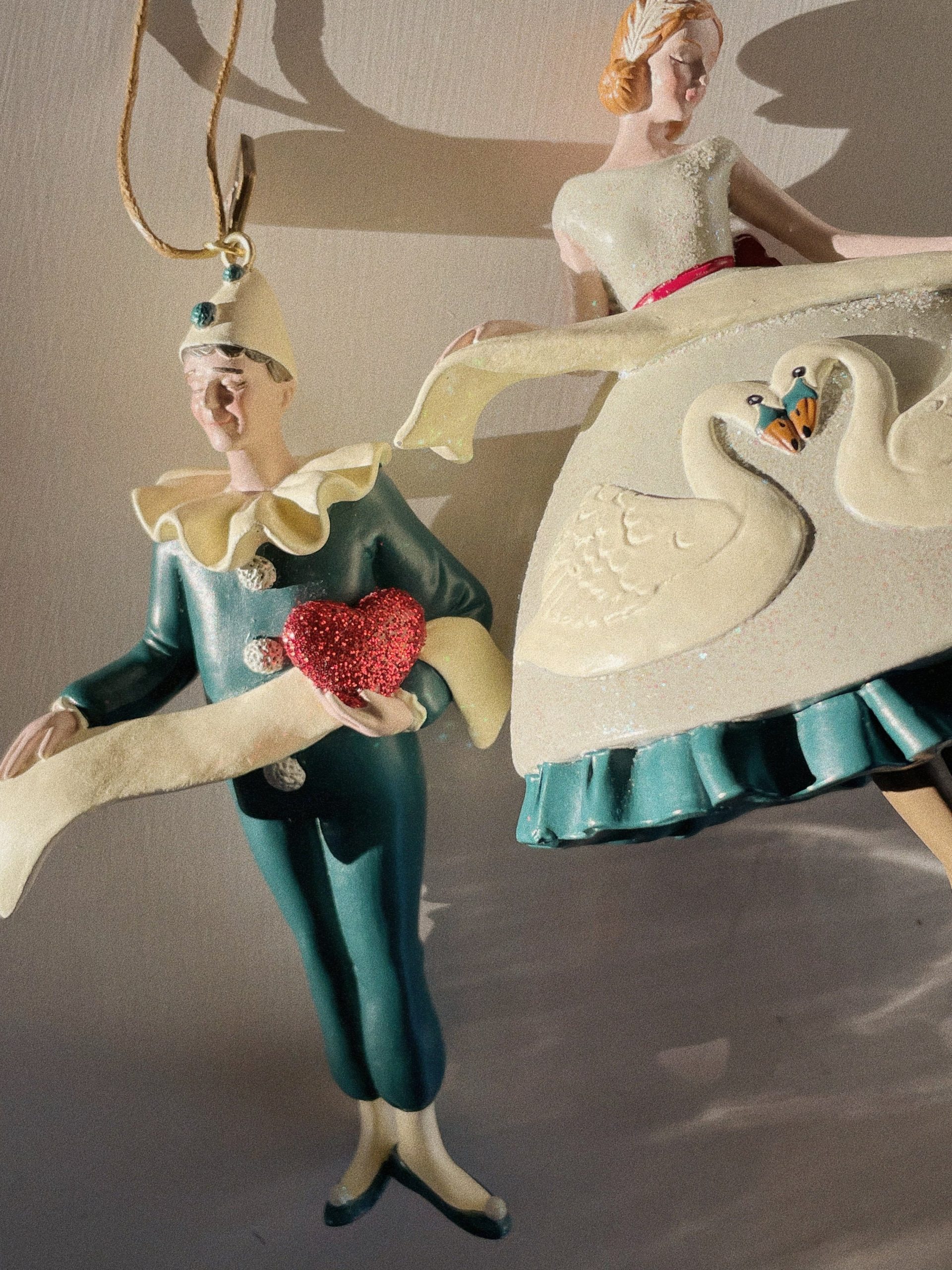 Konges Sløjd Ballerina cigno decorazione Natale resina