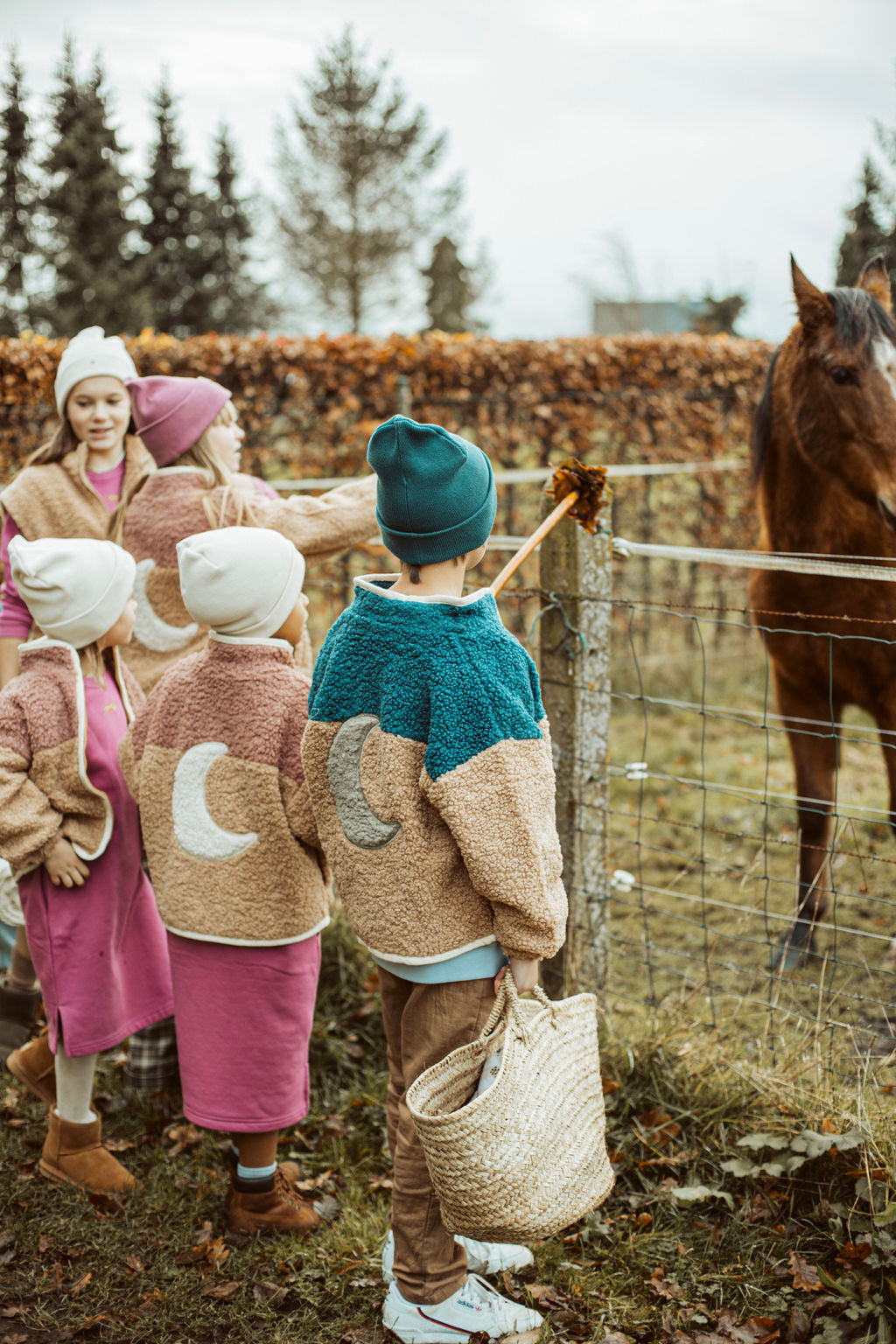 Ella and Rapha Little Teddy Moon Jacket giacca bimbi blu pile