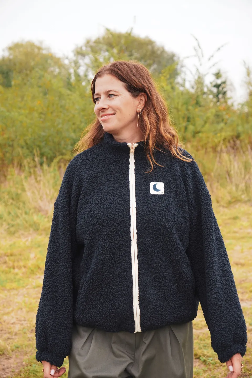 Ella and Rapha Teddy giacca donna navy taglia unica