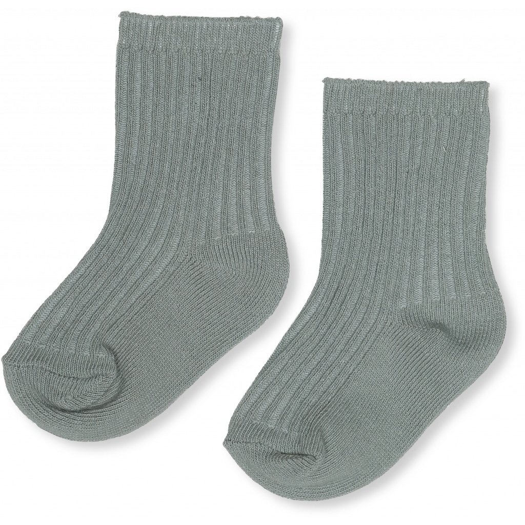 Konges Slojd Hisao BLUE calzino corto a coste cotone bio