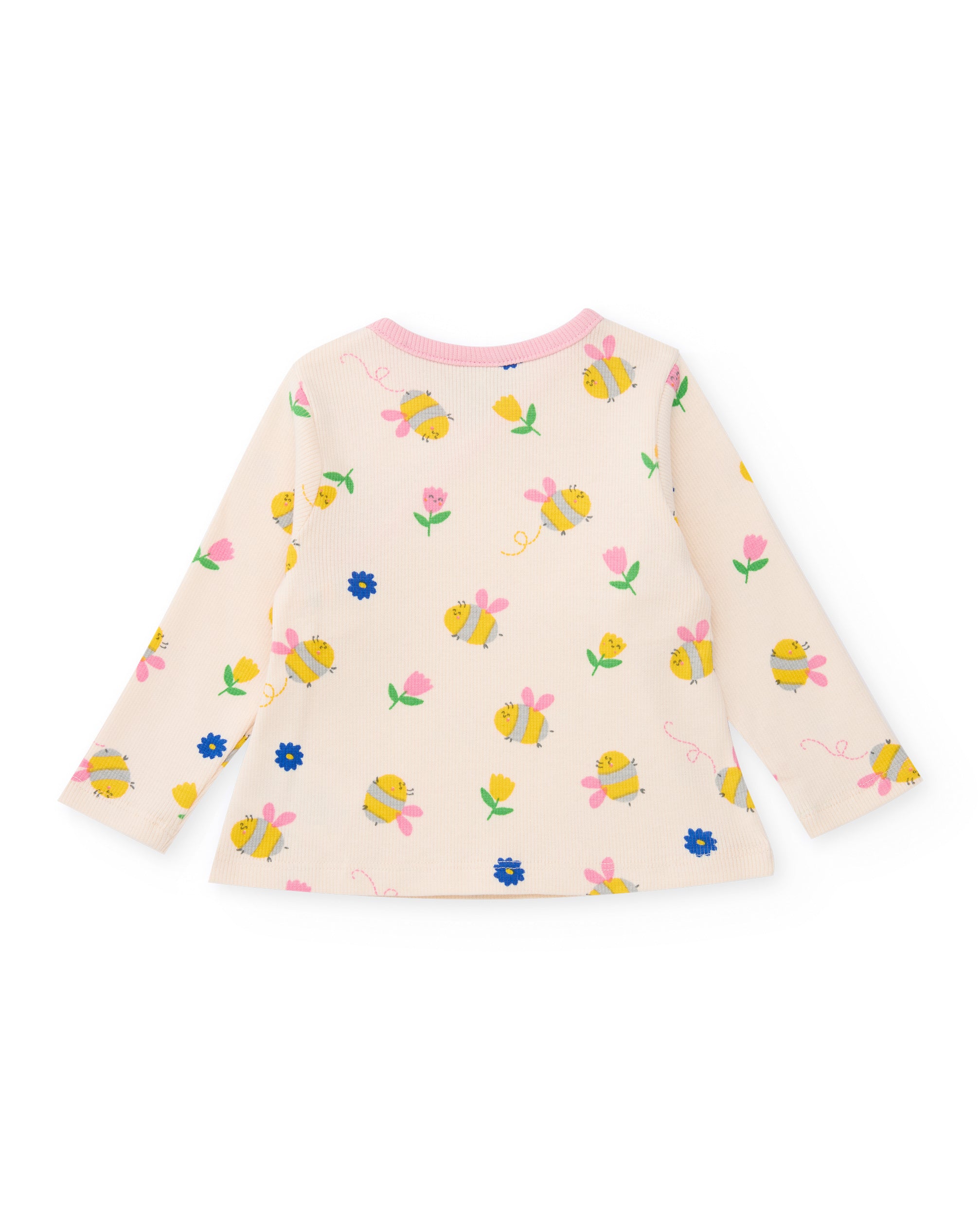 Tuc Tuc set neonata 2 pezzi api fiori beige rosa