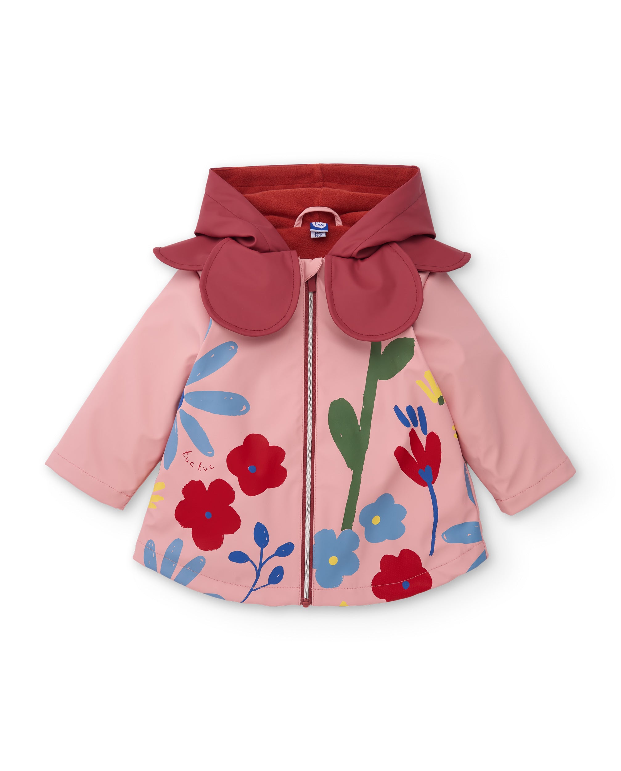 Tuc Tuc giacca antipioggia bambina rosa fiori