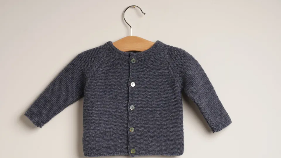 Mebi cardigan bimbi punto blu marino bottoni