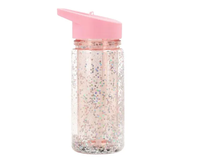 Tutete Bottiglia Bambini Rosa Glitter Stelle 340 ml