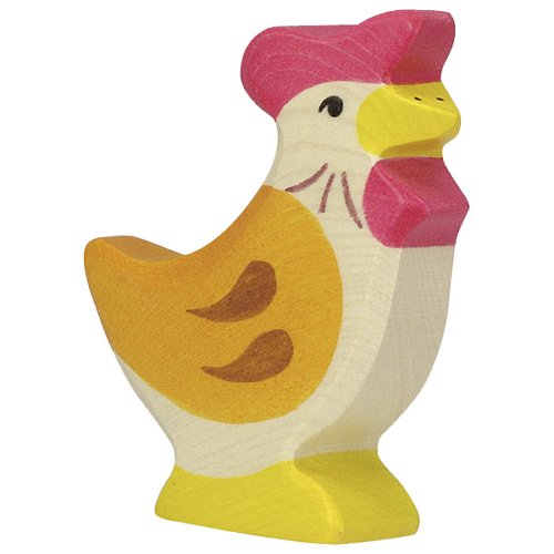 Holztiger Gallina in Piedi Figura Legno Fattoria