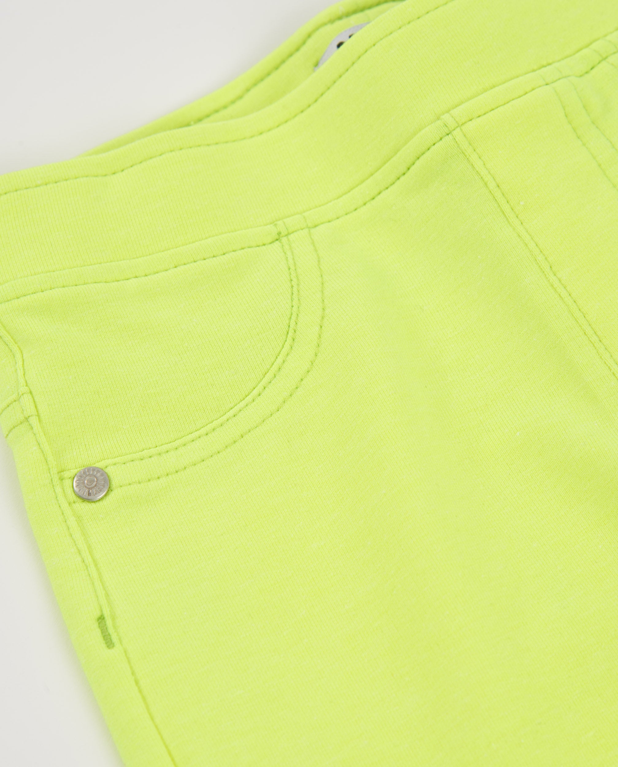 Tuc Tuc shorts bambina giallo neon elasticizzati tasche