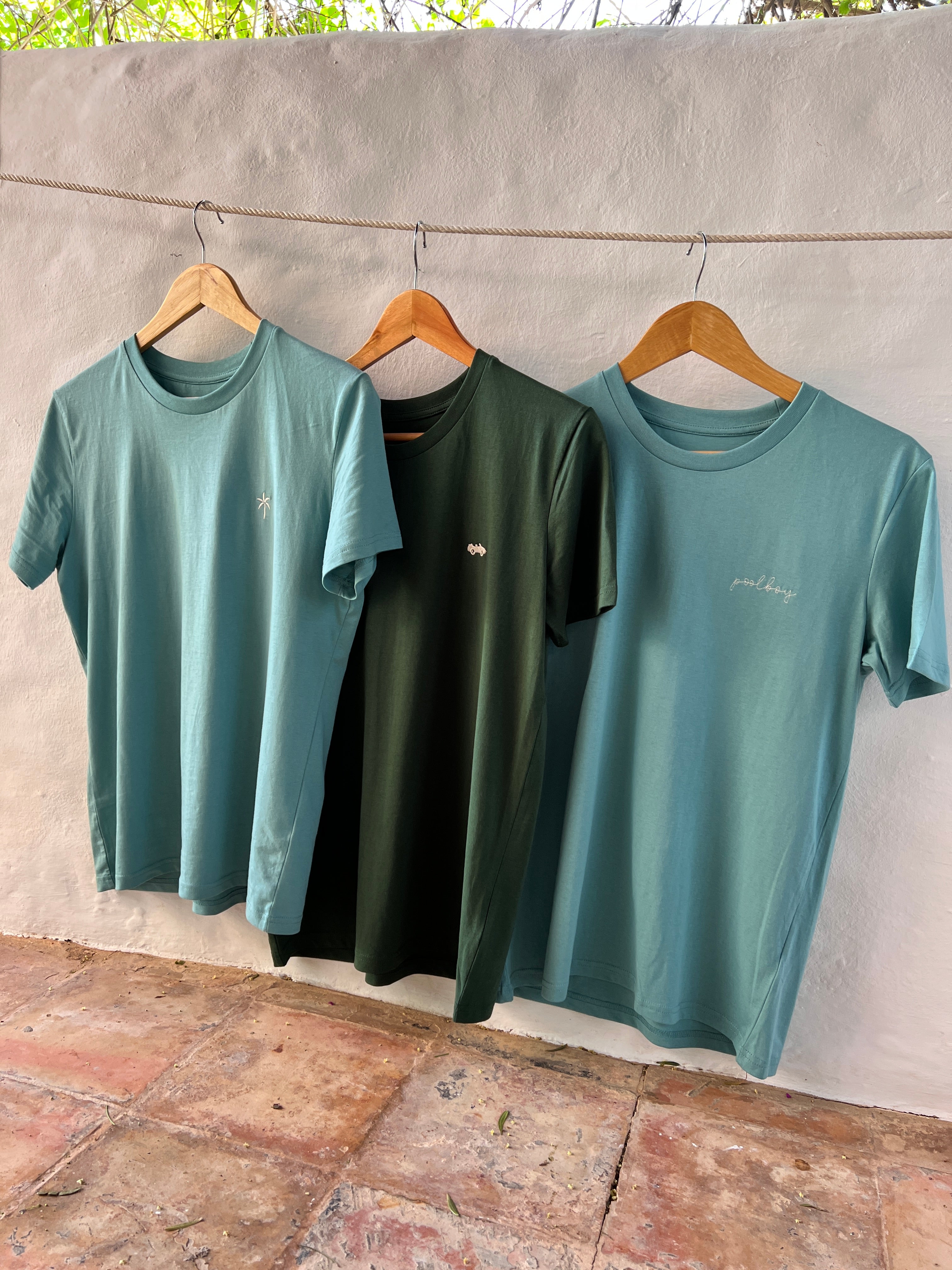 Ella and Rapha CABRIO t-shirt verde scuro in cotone organico