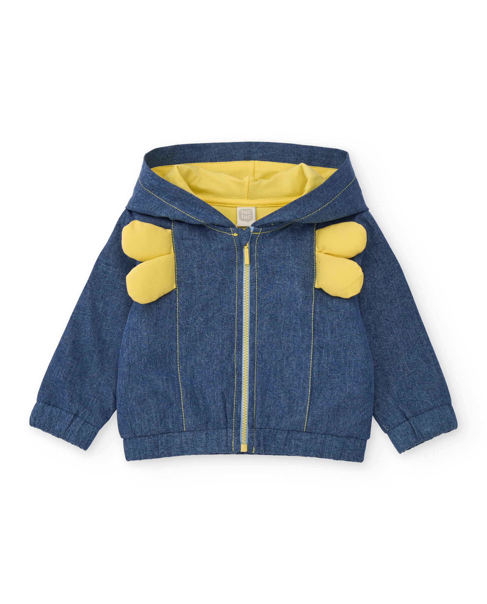 Tuc Tuc giacca jeans neonato con cappuccio zip