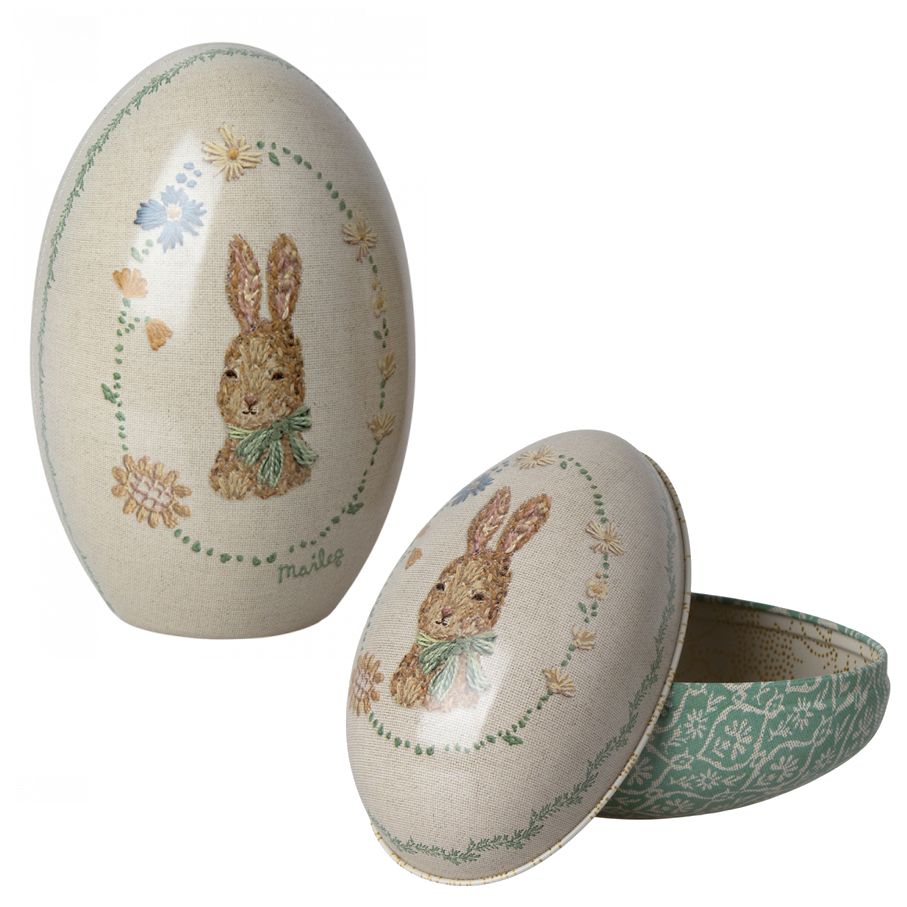 Maileg Set 2 uova di Pasqua metallo verdi 14 cm e 11 cm