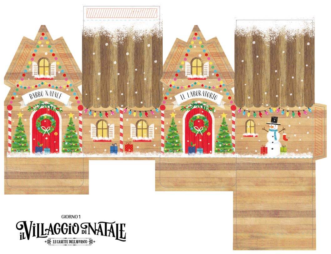 Emme Edizioni Villaggio di Natale set avvento 25 casette