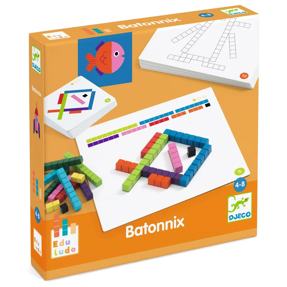 Djeco Edoludo Batonnix gioco regoli legno 4-8 anni
