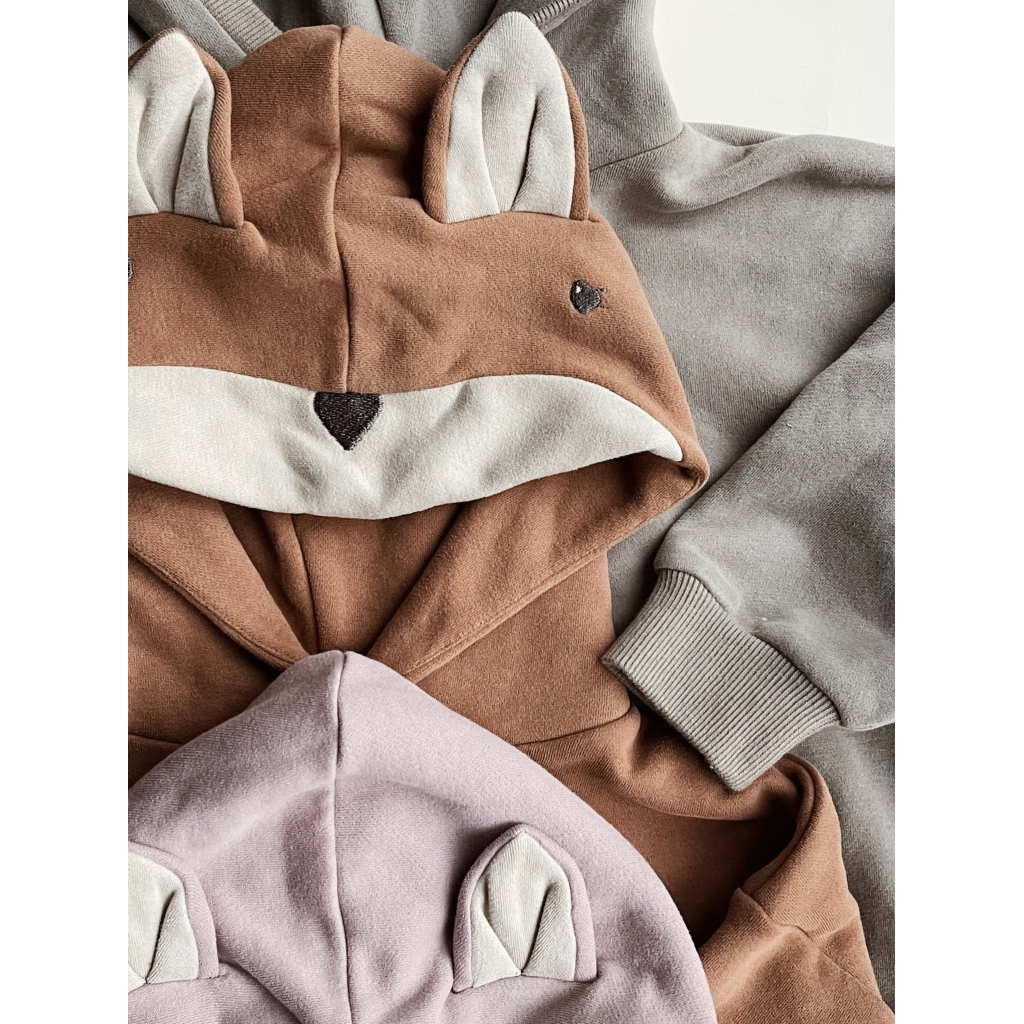 Konges Sløjd Lou felpa cotone drago con cappuccio