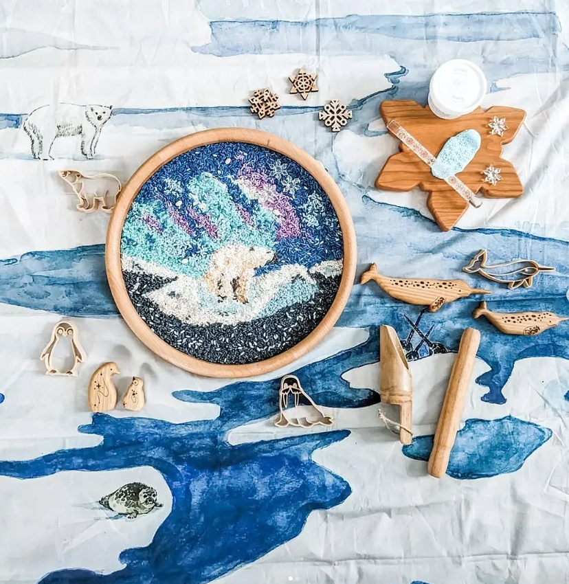 Wonderie The Frozen Land telo gioco 100x100 cm cotone bio