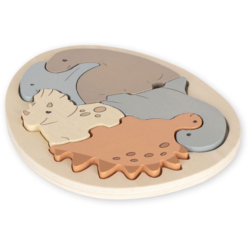 Konges Slojd Dino puzzle primi incastri in legno
