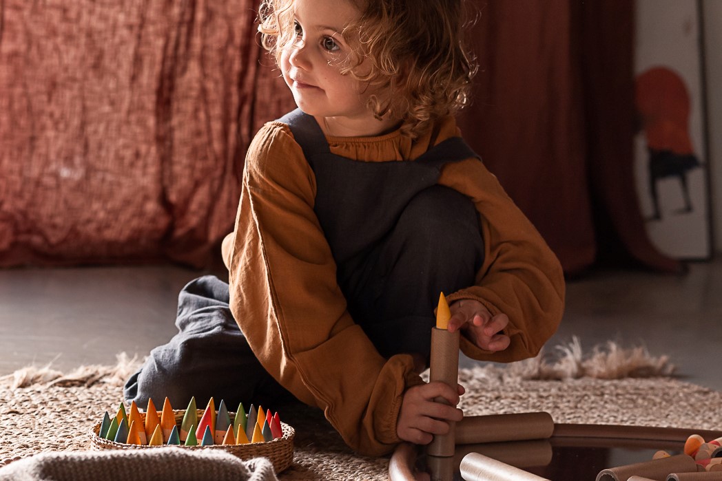Grapat Baby Sticks personaggi legno 6 pezzi arcobaleno