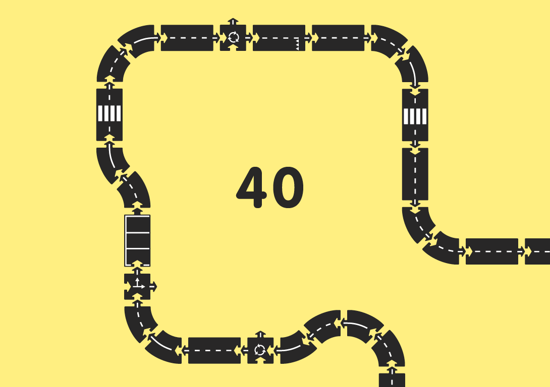 Waytoplay King of the Road pista macchinine 40 pezzi