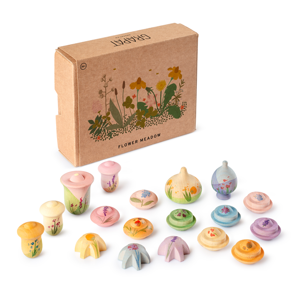 Grapat Flower Meadow fiori legno 18 pezzi
