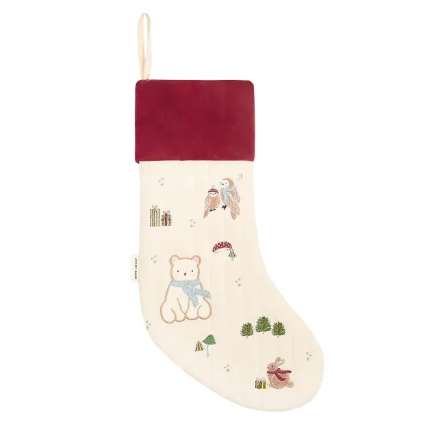 Avery Row Polar Bear calza natalizia in cotone bio