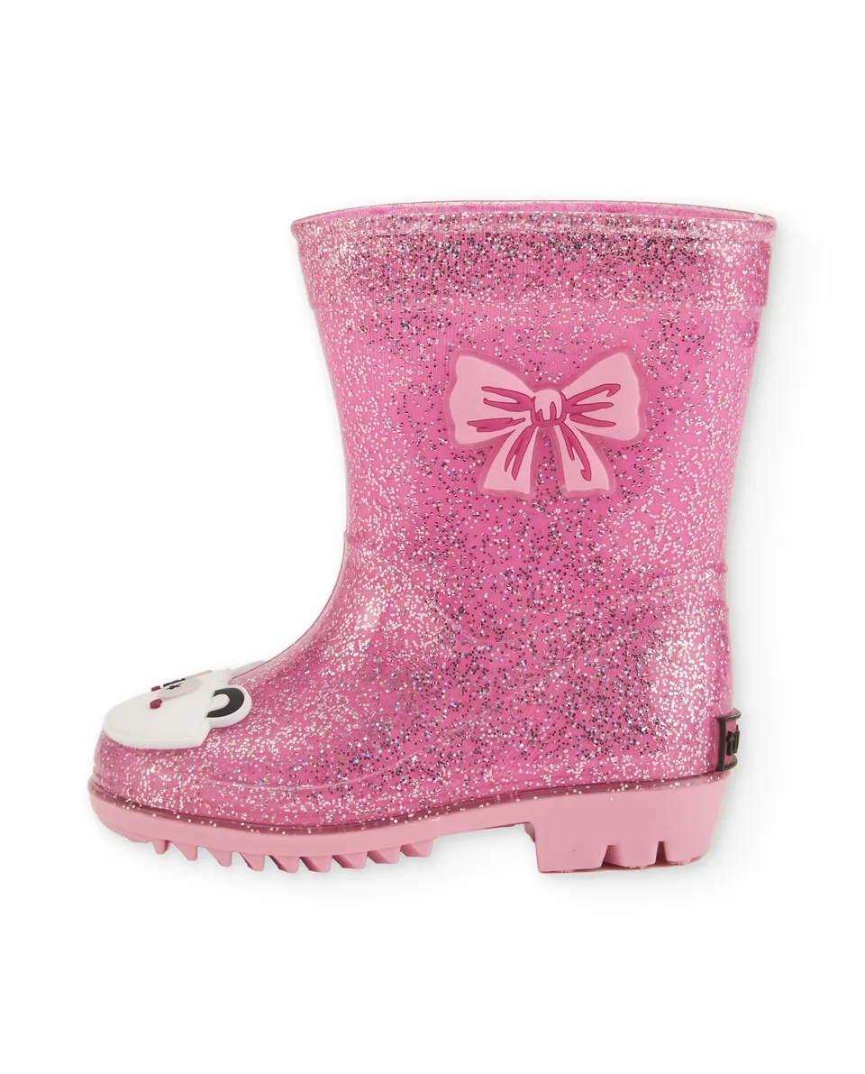 Tuc Tuc stivali pioggia bambina rosa glitter