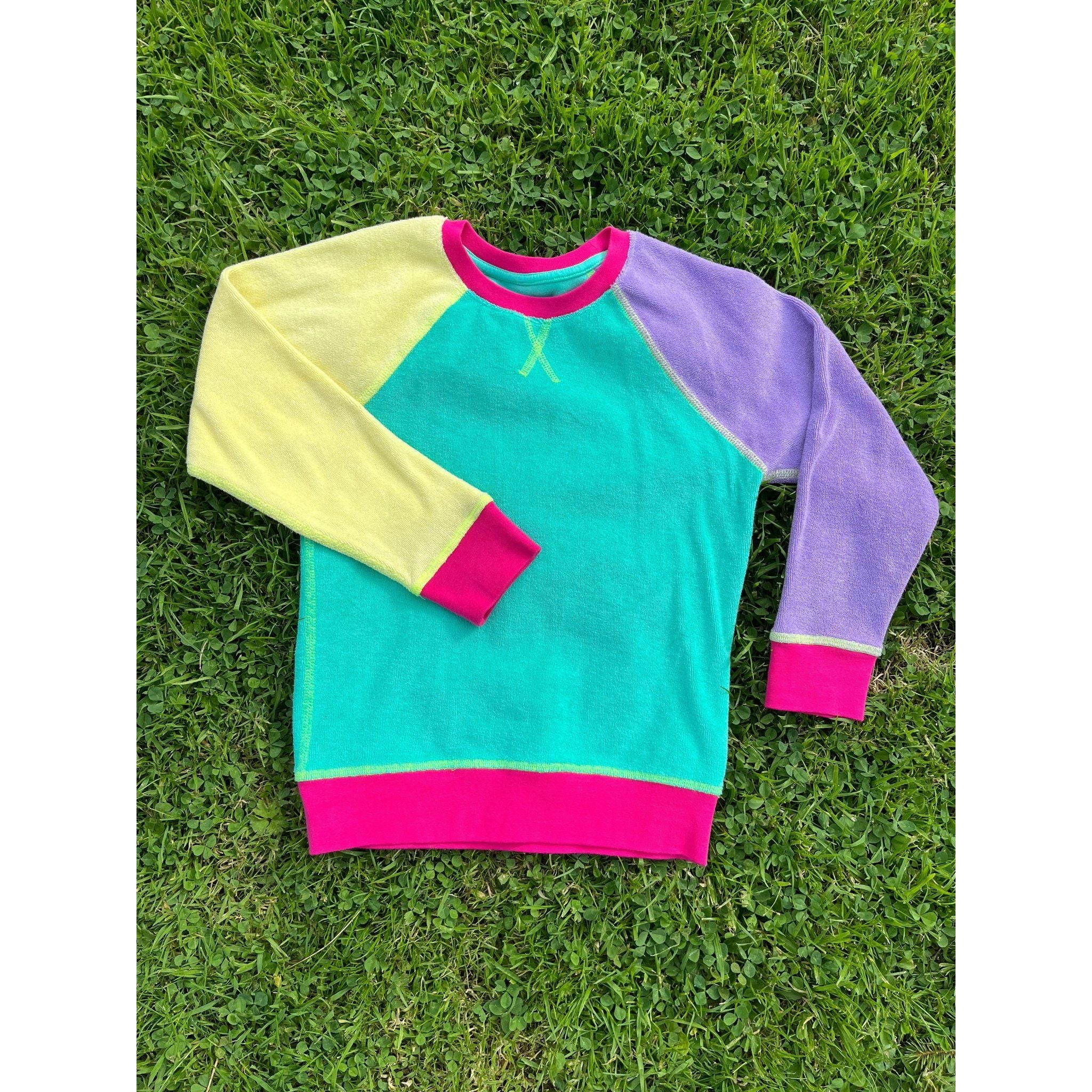 Slugs & Snails Neon 90's Raglan Terry felpa spugna bio
