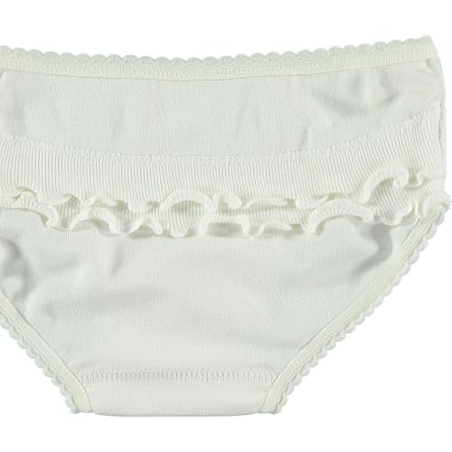 Babidu slip bambina maglia volant cotone bianco