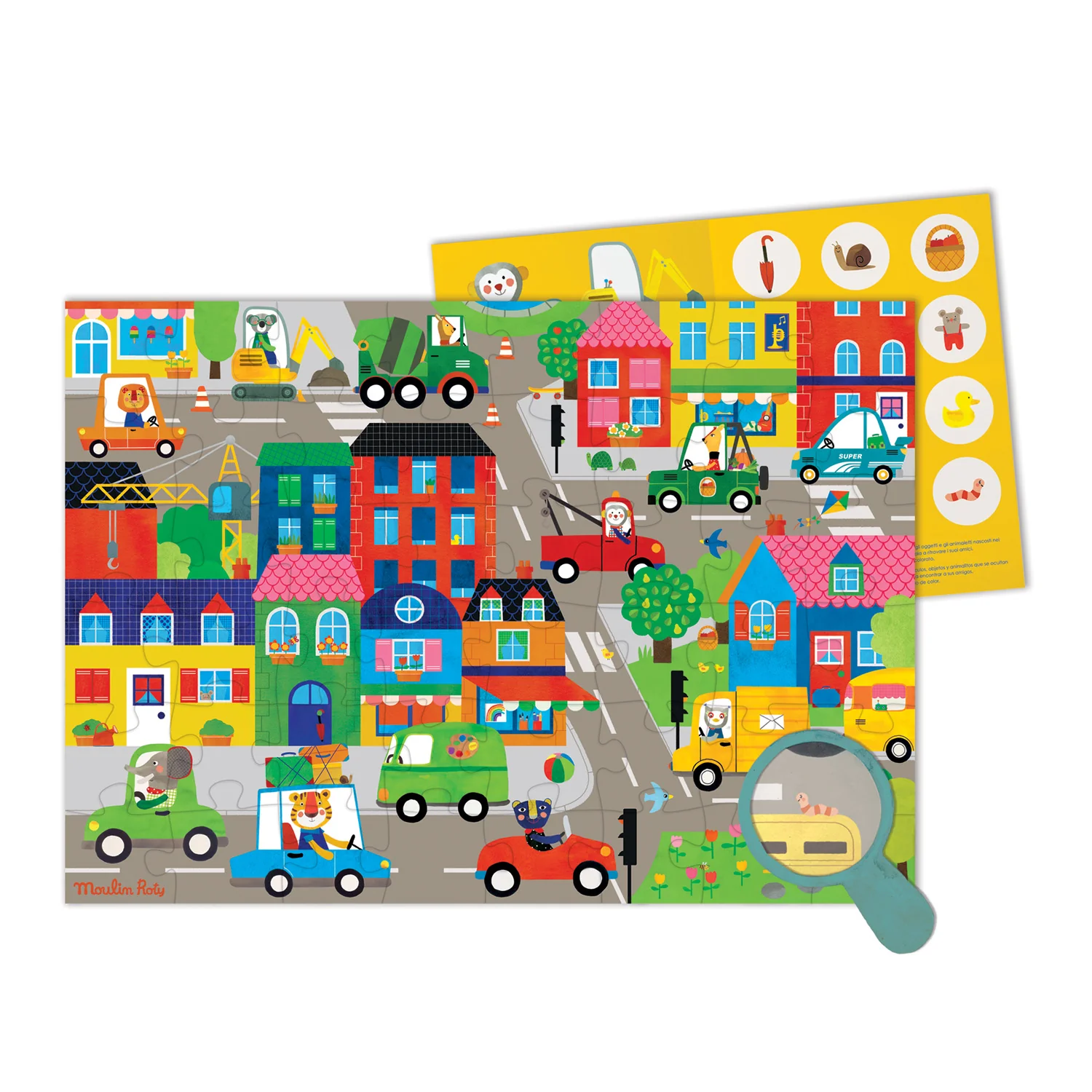 Moulin Roty Les Popipop In città puzzle 48 pezzi