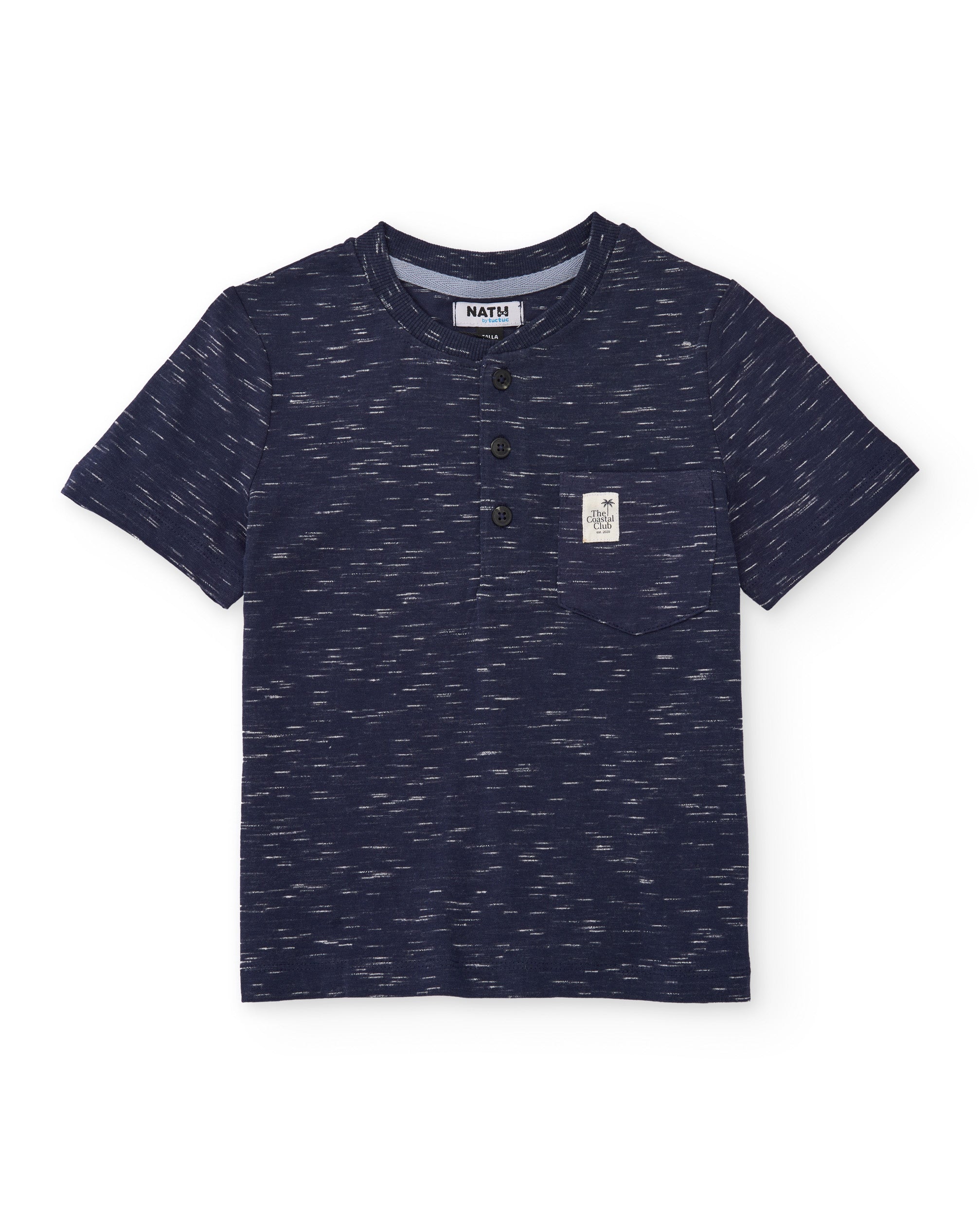 Tuc Tuc maglietta bimbo cotone blu navy 3 bottoni