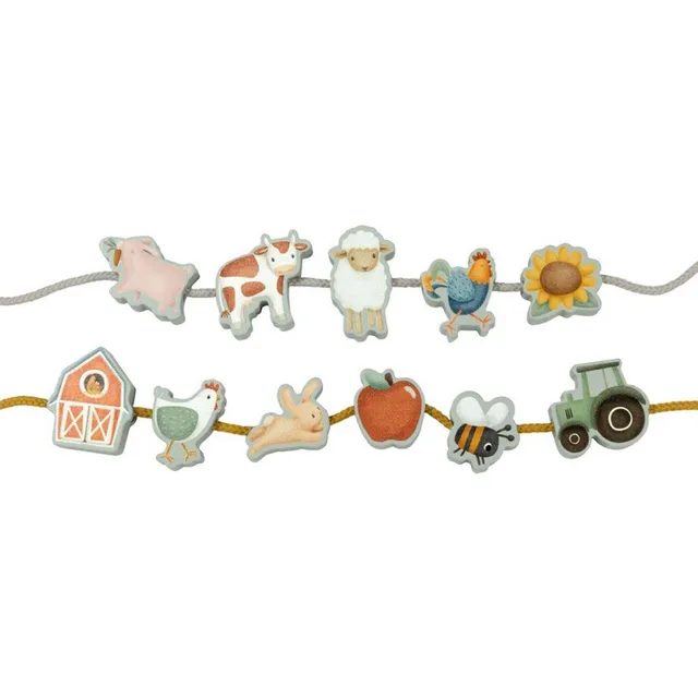 Little Dutch Little Farm Perle da Infilare in Legno