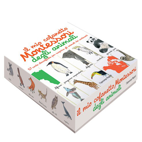 L'Ippocampo Il Mio Cofanetto Montessori Animali carte 57 pezzi
