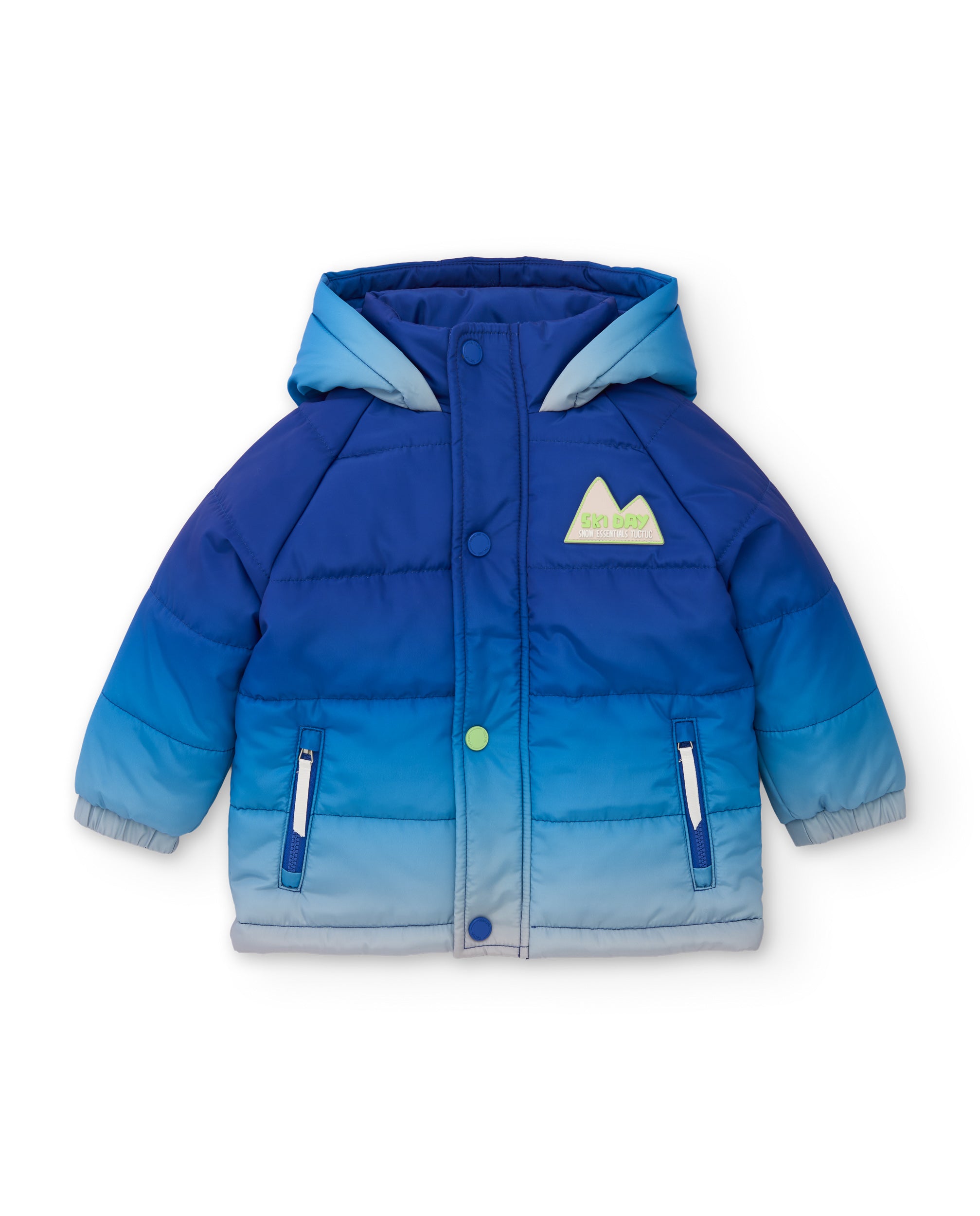 Tuc tuc Polar Friends piumino bimbo blu sfumato con cappuccio