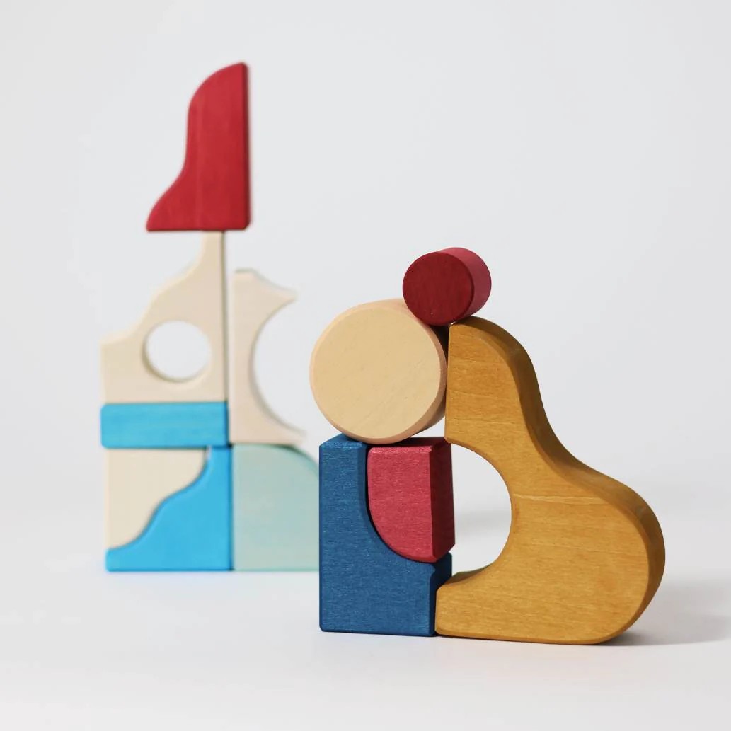 Grimm's Tiny Art Wave set costruzioni legno Small con vassoio