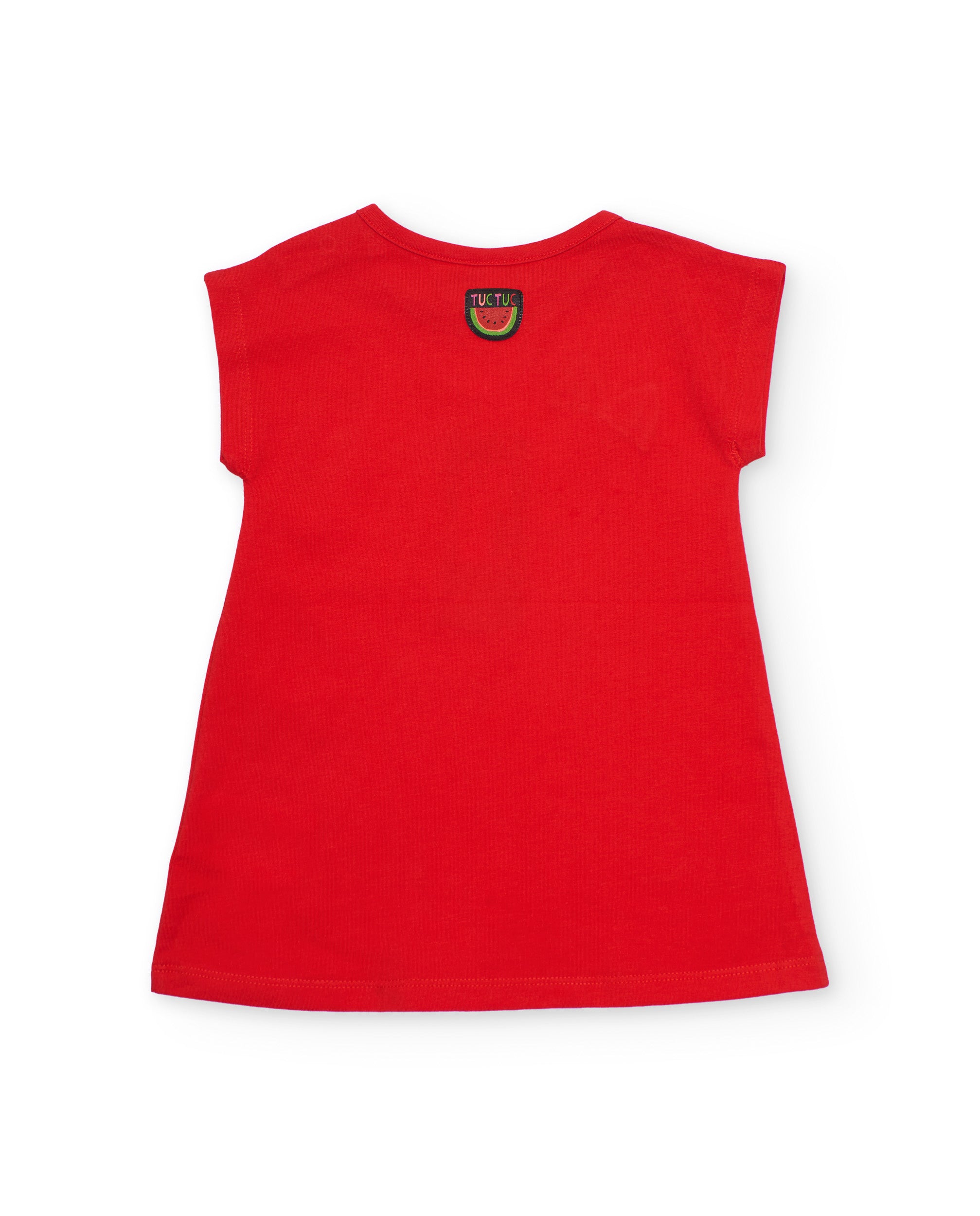 Tuc Tuc vestito bambina rosso in maglia con ricamo