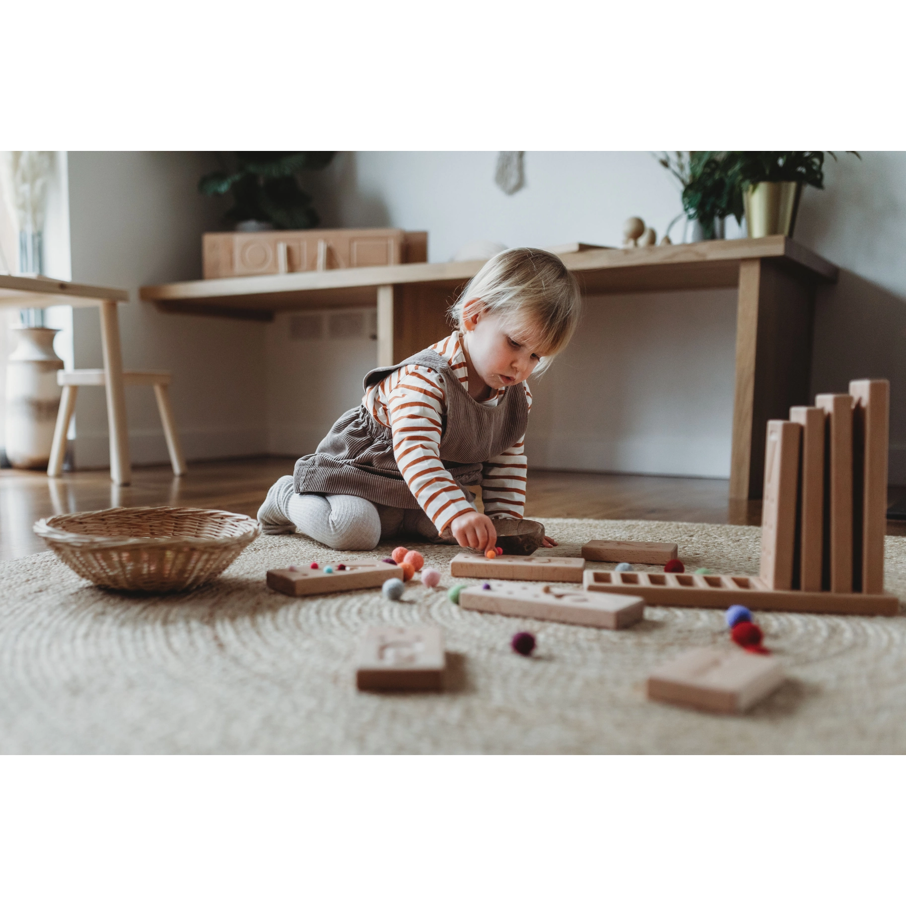 Little Coach House numeri 1-10 tavolette legno con supporto