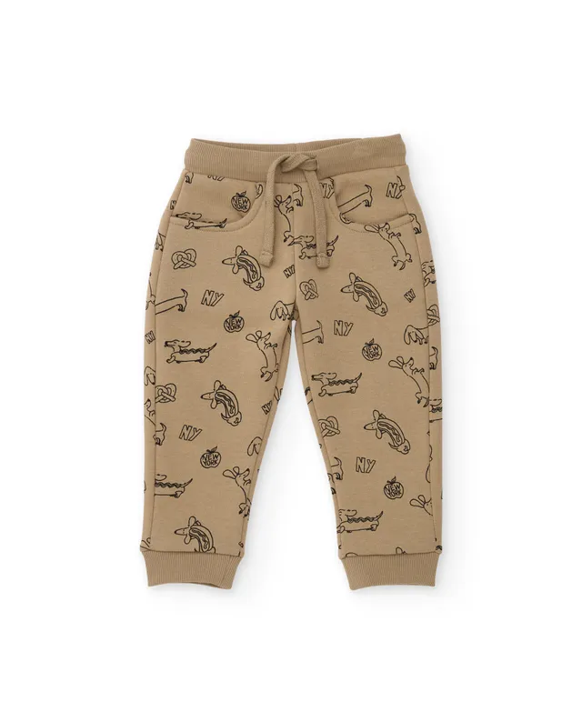 Tuc Tuc pantalone felpa bimbo New York sabbia