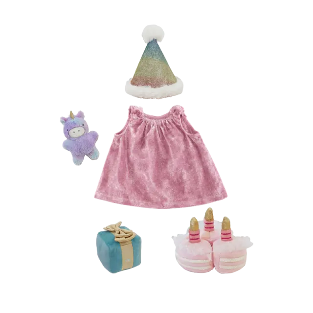 Olli Ella Dinkum Dolls Happy Birthday set accessori festa