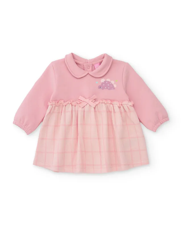 Tuc Tuc Roar Dino vestito neonata felpa rosa dinosauro