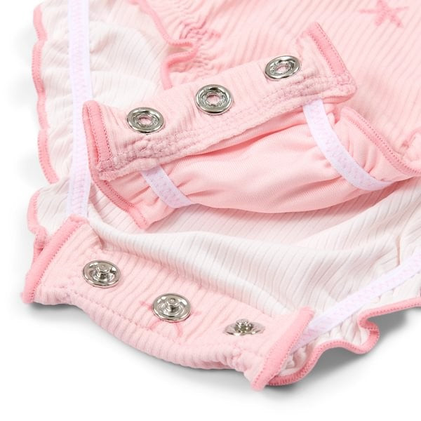 Little Dutch Conchiglie costume intero bimba rosa volant