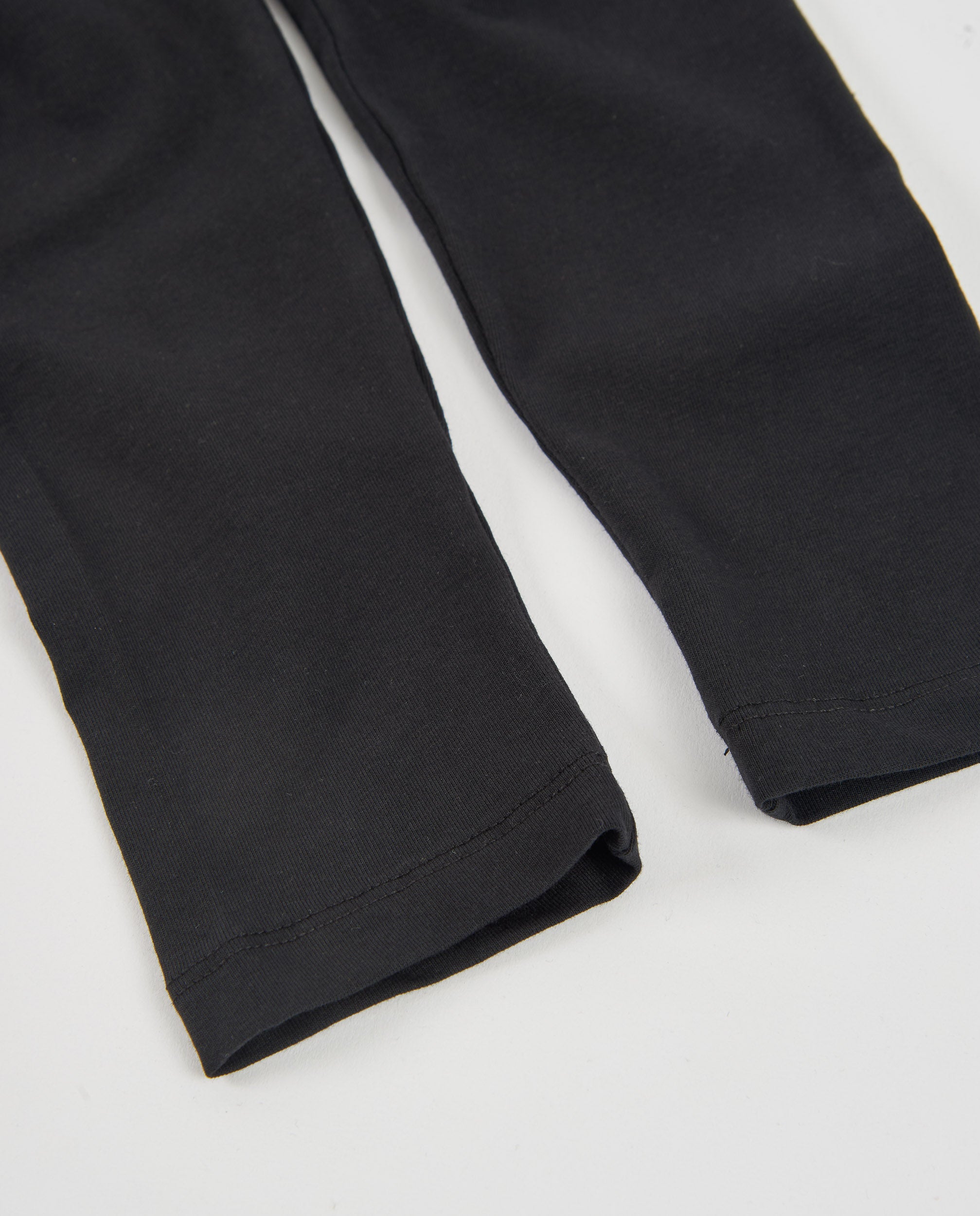 Tuc Tuc leggings bambina nero lungo cotone elasticizzato