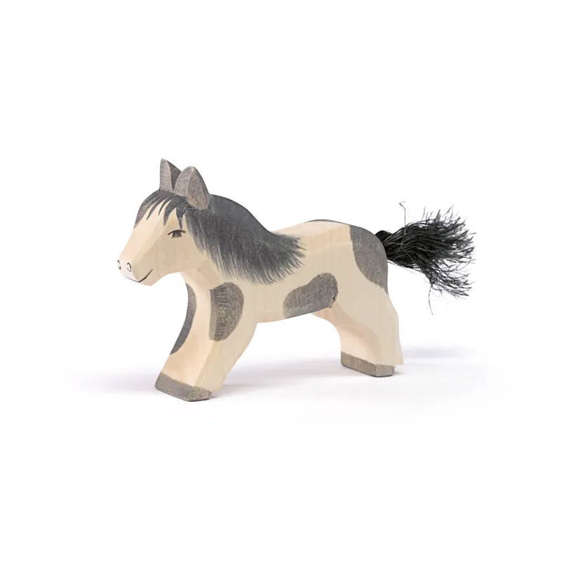 Ostheimer Pony Shetland che corre figura legno 5,8 cm